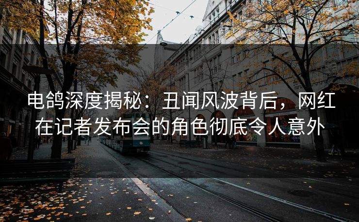 电鸽深度揭秘：丑闻风波背后，网红在记者发布会的角色彻底令人意外